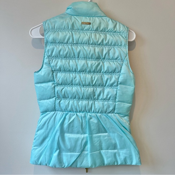 Lilly Pulitzer Elana Puffer Down Vest In Seasalt Blue Size Extra Small XS - Picture 3 of 7